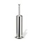 Toilet Brush Holder, Chrome, Brass with Crystal Top